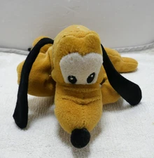 The Disney Store Pluto Mini Bean Bag-Beanie Button Nose