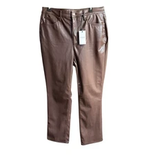 Judy Blue Faux Leather Tummy Control High Rise Straight size 15/32 Style JB88754