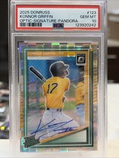 Konnor Griffin 2025 Donruss Optic SILVER PANDORA Prizm Auto SSP /25 PSA 10 💎 RC