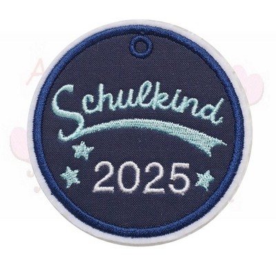 Patch Applikation Bügelbild Schulkind Aufnäher Applikation gestickt Schultüte