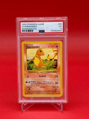 Pokemon TCG 1999 Shadowless Charmander 46/102 PSA 5