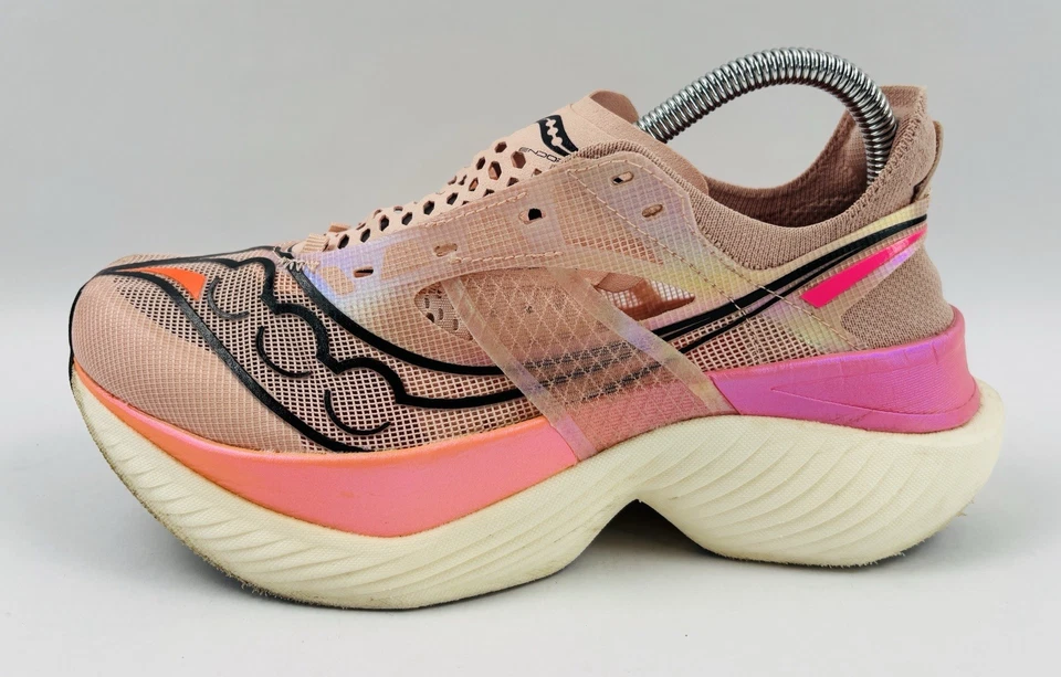 Women's Saucony Endorphin Elite Light Pink Running Shoes Size 8.5 (NO LACES) - Image 4 of 4