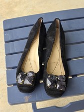 Kate Spade Ballet Flats Womens Sz 9B Black Embellished Rhinestones Suede