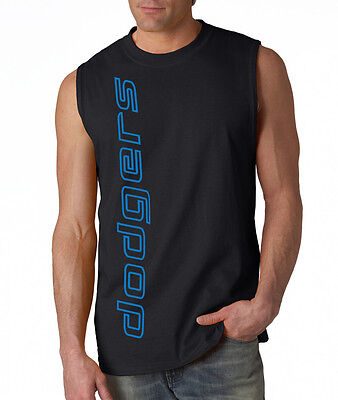 NEW Dodgers VERT SHIRT Sleeveless T-shirt LARGE XL 2XL Los Angeles Blue Wave