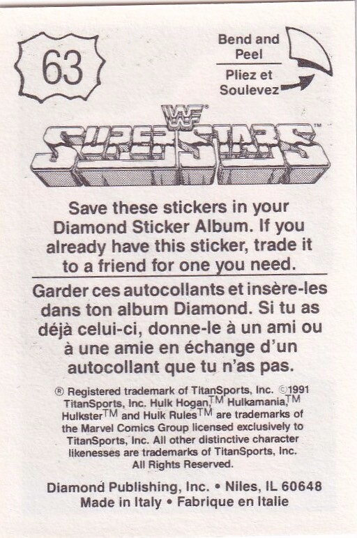 Shawn Michaels WWF Pro Wrestling Trading Card Sticker 1991 WWE HOF