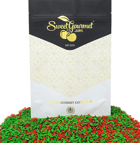 SweetGourmet Stechpalme Quin Formen | Weihnachten Rot Grün Streusel Nonpareils | - Bild 6 von 12