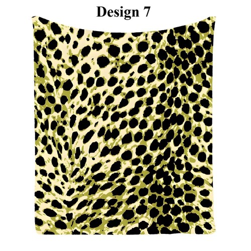 Leopard Print Warm Flannel Bedspread Sofa Throw Blanket Holiday Birthday Gift - Picture 19 of 22