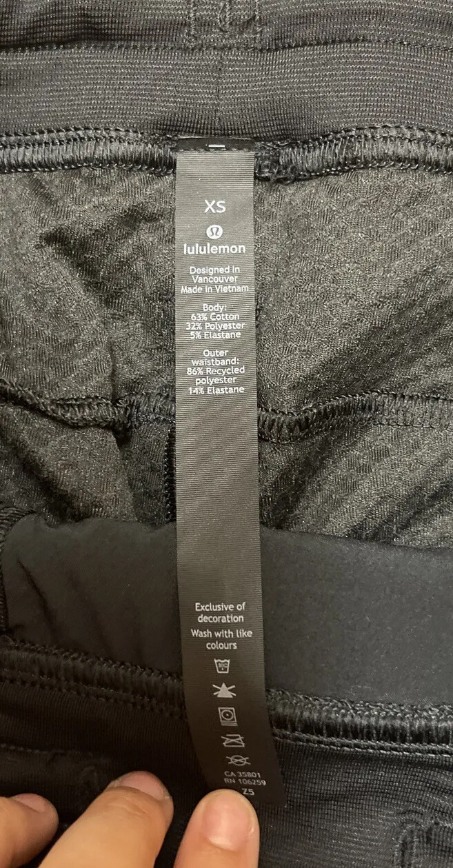 NWT lululemon at ease joggers mens HLBK/BLK Sz XS image 2