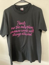 Vintage 90s Tobacco Virginia Slims Cigarettes T-shirt Size Large USA Made Black