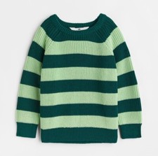 H M Boys Knit Sweater Green/Lime Long Sleeve Size 5/6 y.o. New
