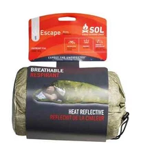 Survive Outdoors Longer 70% Reflective Escape Bivvy, Green.