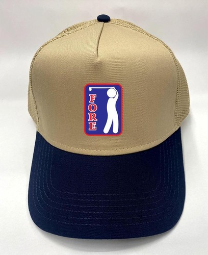NW PRINTED GOLF MESH FUNNY GOLFER "FORE LIFE IS" HAT ADJUSTABLE SNAPBACK CAP HAT - Picture 5 of 23