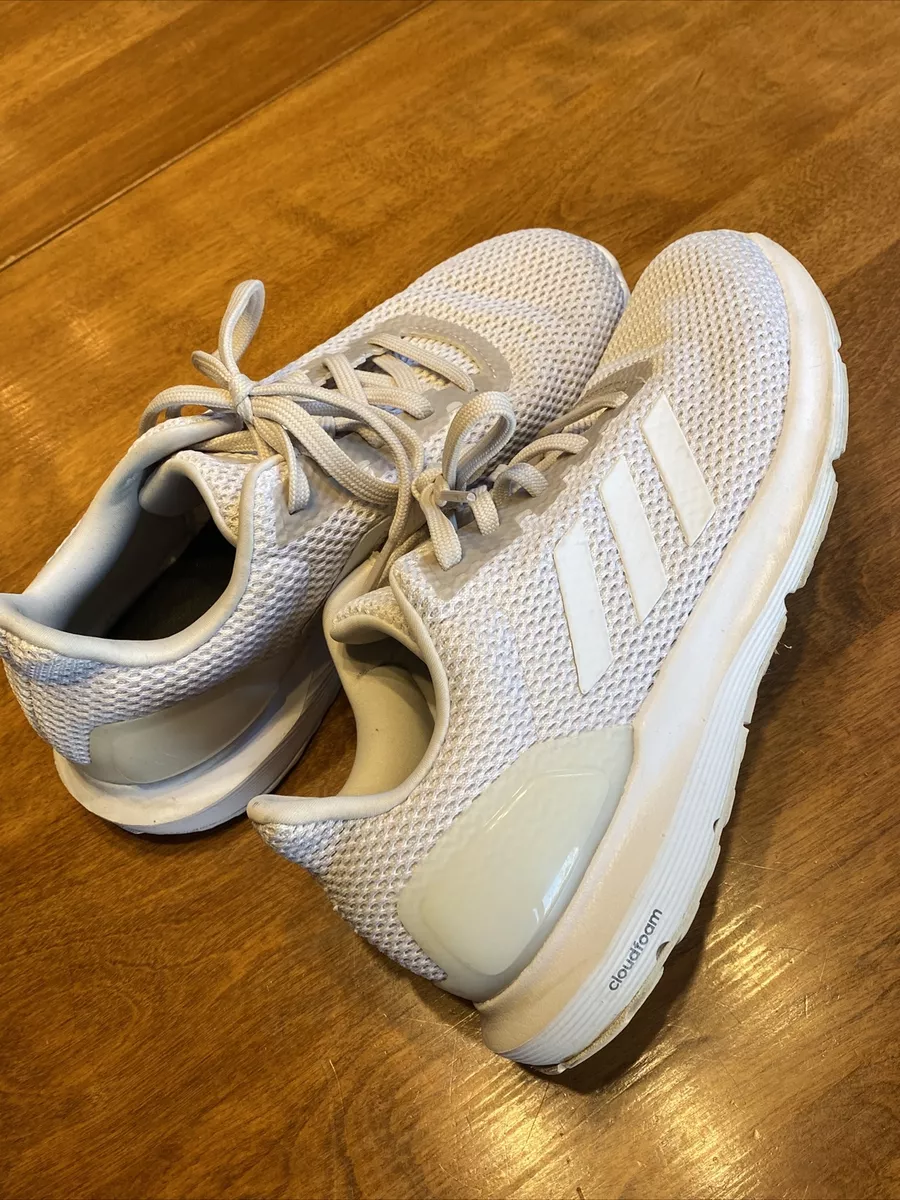 Adidas cloudfoam running white hotsell