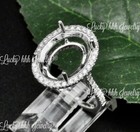 0.75 ct 14k Solid White Gold Ladies Semi Mount Diamond Ring  fit 15x11mm VS1 F — photo 4