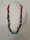 Native American Turquoise And Jasper With Black Beads. Vintage Beautiful Look. — photo 2