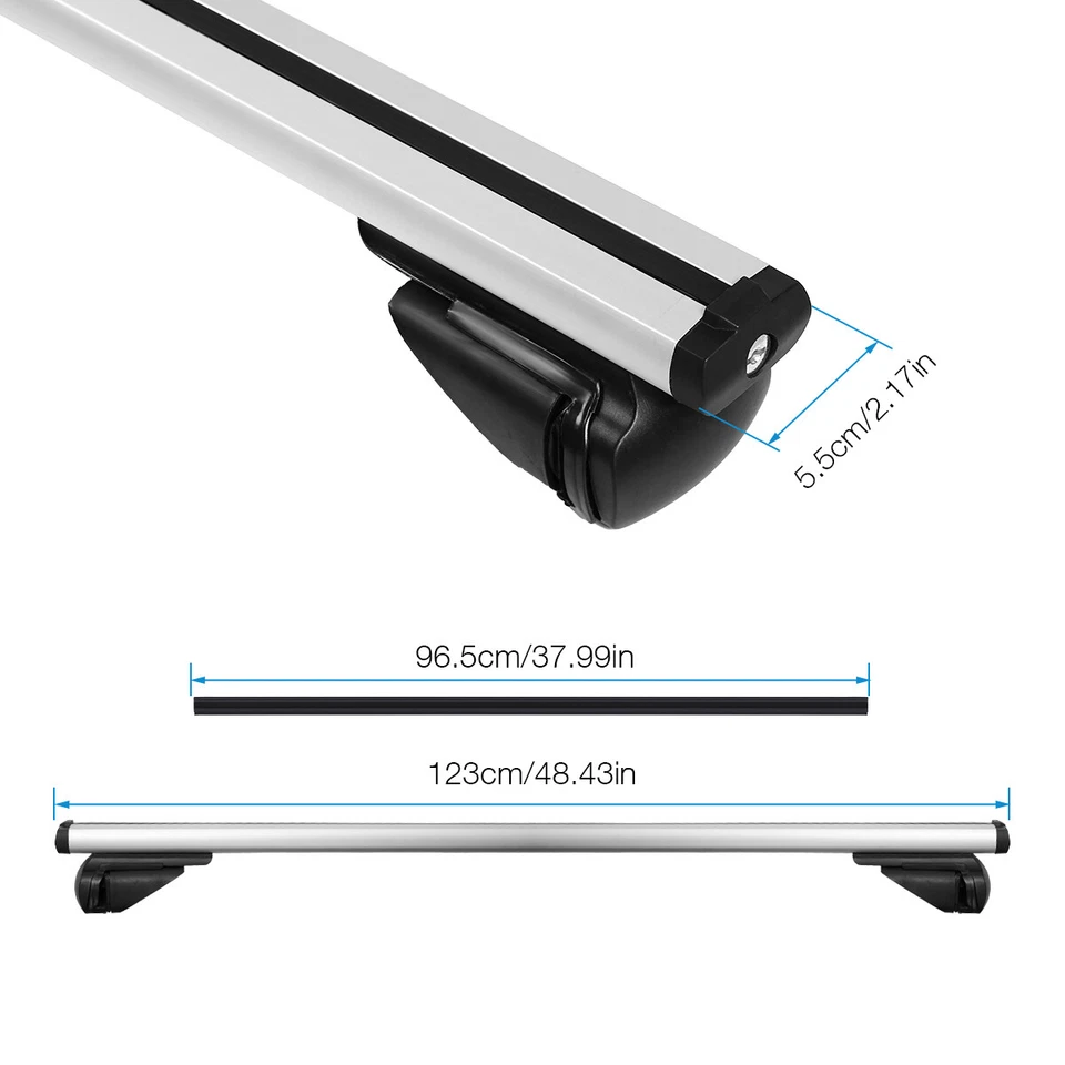 48" Aluminum Car Top Cross Bar Luggage Roof Rack For Mercedes-Benz ML350 2003-15 Foto 2 de 4