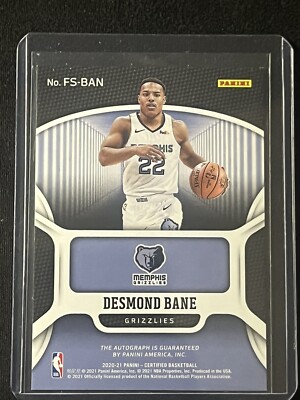 2020/21 Panini Certified DESMOND BANE AUTOGRAPH/AUTO FRESH FACES 