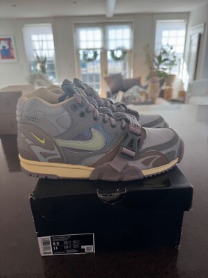 NIB:Nike Air Trainer 1 SP 'Light Smoke Grey Honeydew/ DH7338-002 Mens Size 9.5