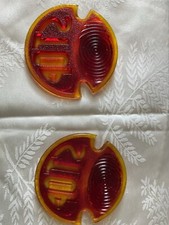 1928-31 Model A Glass Tail Light Lenses With Stop Script New One Pair. 1928-31 Model A Glass Tail Light Lenses With Stop Script New One Pair.