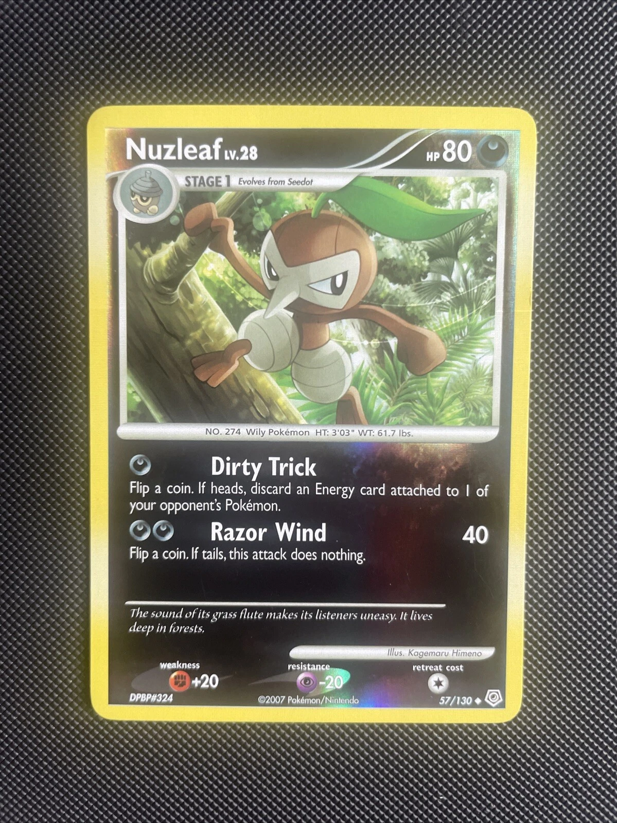Pokémon TCG Nuzleaf Diamond & Pearl 57/130 Reverse Holo Uncommon NM/LP