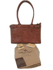 Brand New/Never Used Patricia Nash Tooled Italian Leather Monte Satchel