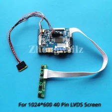 For HT101WSB-101 40-Pin LVDS Panel 1024x600 HDMI+VGA+AV Controller Board DIY Kit