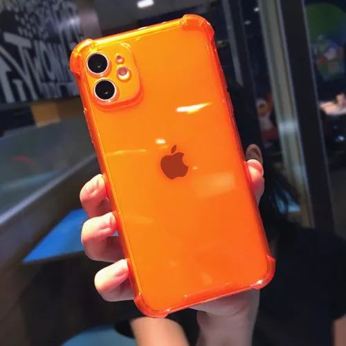 Clear Neon Fluorescent Soft Case Cover For iPhone 15 14 13 Pro Max 11 XR 8 Plus - Picture 7 of 13