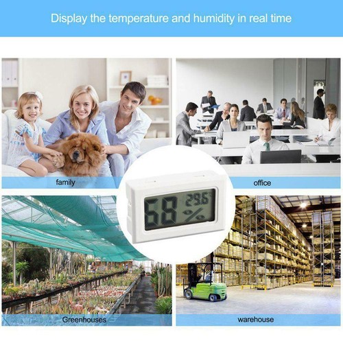 Digital LCD Mini Temperature Luftfeuchtigkeit Thermometer Hygrometer mit Fühler❈ - Bild 9 von 11