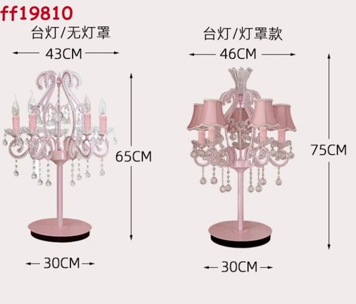 Crystal Floor Lamp Pink European Princess Style Table Light Floor Standing Lamp - Picture 7 of 12