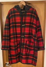 Perry Country Women’s Sz 38 Zuiver Scheerwol Reversible Red Wool Plaid Coat Exc