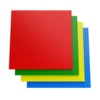 Minizfigs Classic 32 x 32 (10'' x 10'') 2-Sided Building Brick Plate - Pack of 4