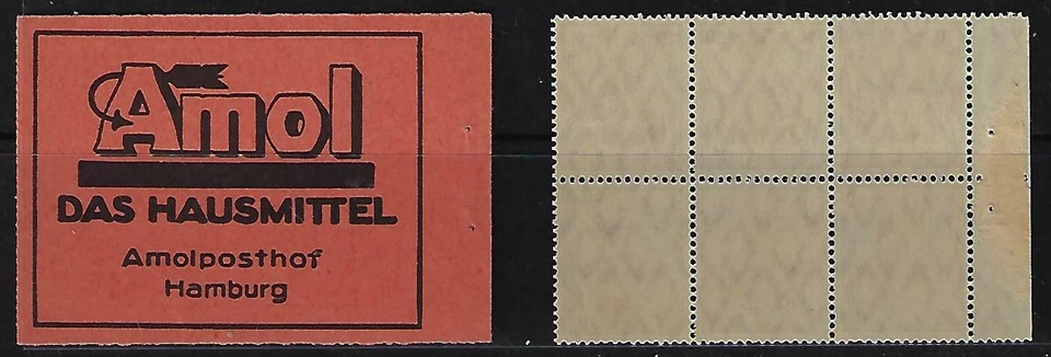 GERMANY 1906 SECOND BOOKLET PANE OF GERMANY Sc 83A NEVER HINGED SUPERB - Image 2 of 2