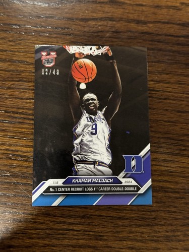 Khaman Maluach Duke  2024-25 Bowman U NOW Basketball Card 7 Blue Parallel /49
