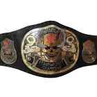 Smoking Skull Heavyweight Wrestling Championship belt 4mm Brass(Snake Skin Back)