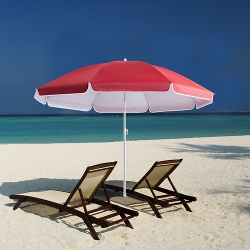 Sonnenschirm Balkon Strand UV50+ Erdspieß neigbar Garten rund Kingsleeve® - Bild 2 von 20