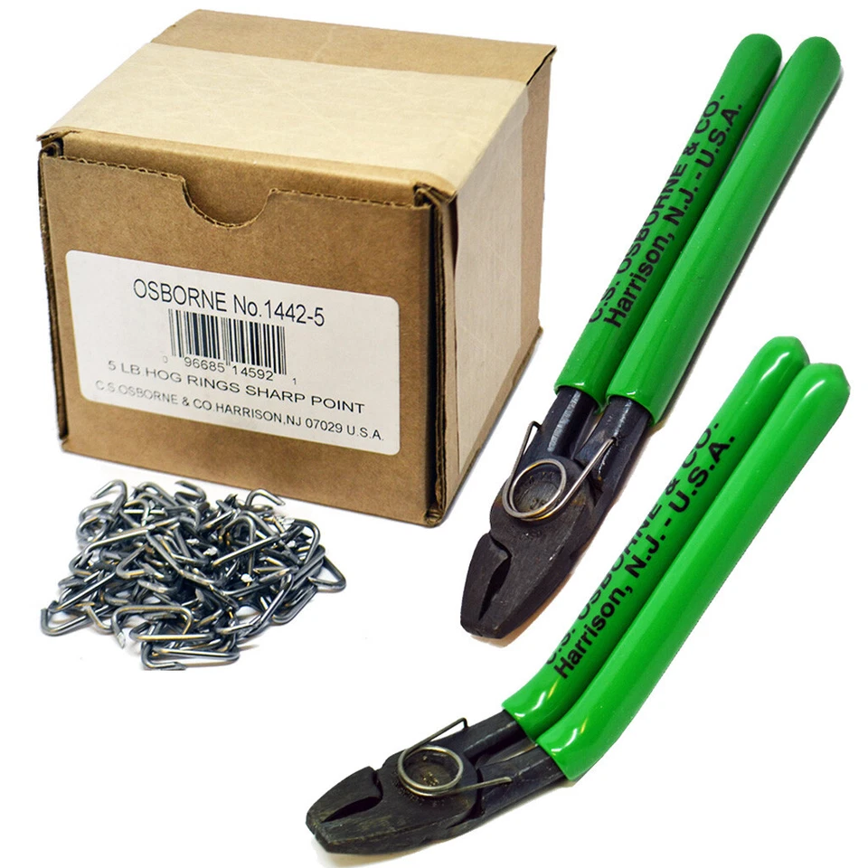 C.S. OSBORNE CS Osborne Hog Rings & Pliers for Car / Marine / Aircraft Trimming Ref 1440/1442