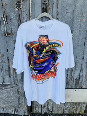 Vtg NWT 1999 NASCAR 90s Jeff Gordon Superman T-shirt Mens XL  