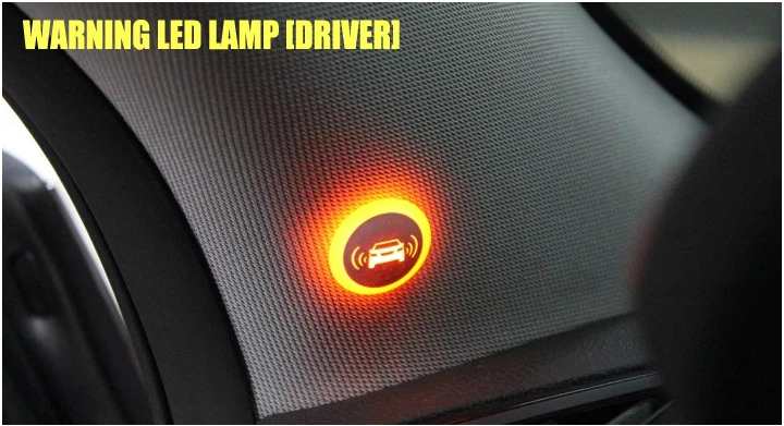 Universal Blind Spot Assist Warning Sensor BLACK Buzzer Light for Kia Hyundai - Image 2 of 4