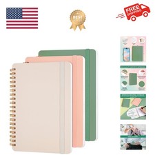 3 PCS Small Spiral Notebook 5x7, Notebooks for Note Taking, Morandi Spiral Jo...