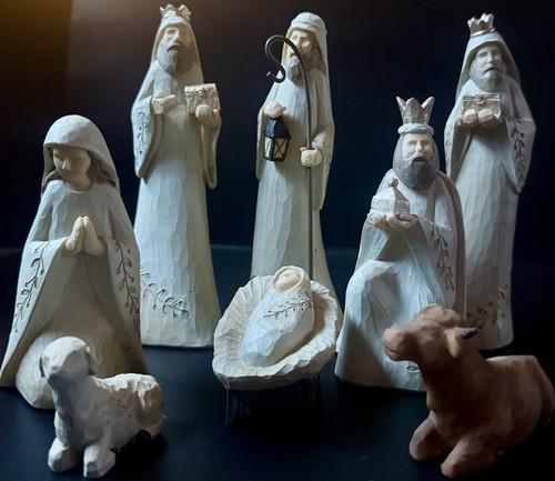 Nativity Scene Figures Christian Christmas Décor Young Incorporated 8 Pieces - Picture 2 of 16