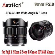 AstrHori 9mm F2.8 Ultra Wide Angle Prime Lens APS-C MF Lens for E/ Z/ RF/ X/ M43