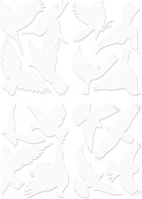 16 PCS Window Decals to Prevent Bird Strikes, with Hummingbird Shapes