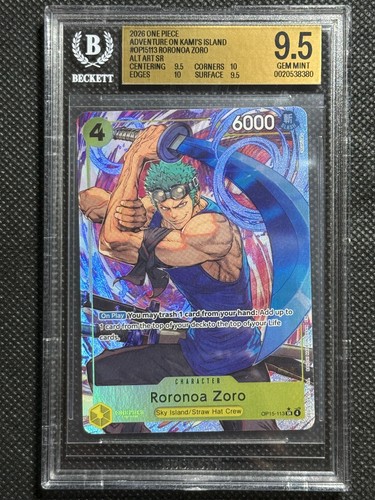 Roronoa Zoro (Alternate Art) graded BGS 9.5 for sale on eBay