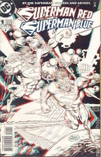 Superman Red Superman Blue 1P Jurgens 3D bagged Variant FN 1998 Stock Image
