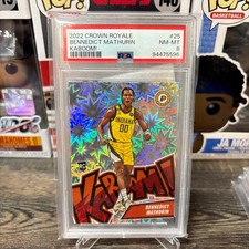 2022-23 Panini Crown Royale Kaboom Benedict Mathurin RC PSA 8 Case Hit SSP