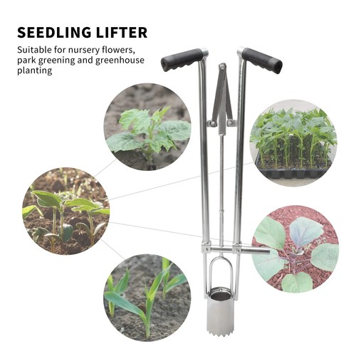 Seedling Transplanter Long Handled Bulb Planter, Stainless Steel Manual Plant... - Picture 4 of 8