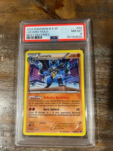 Lucario graded PSA 8 for sale on eBay