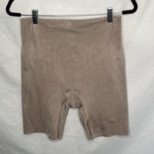 SPANX SLIMPLICITY SLIMMING THIGH SHAPING SHORTS SZ XL 313 TAUPE HIGH RISE Shape