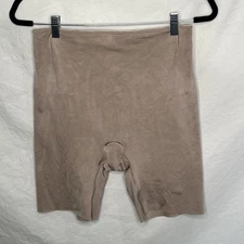 SPANX SLIMPLICITY SLIMMING THIGH SHAPING SHORTS SZ XL 313 TAUPE HIGH RISE Shape