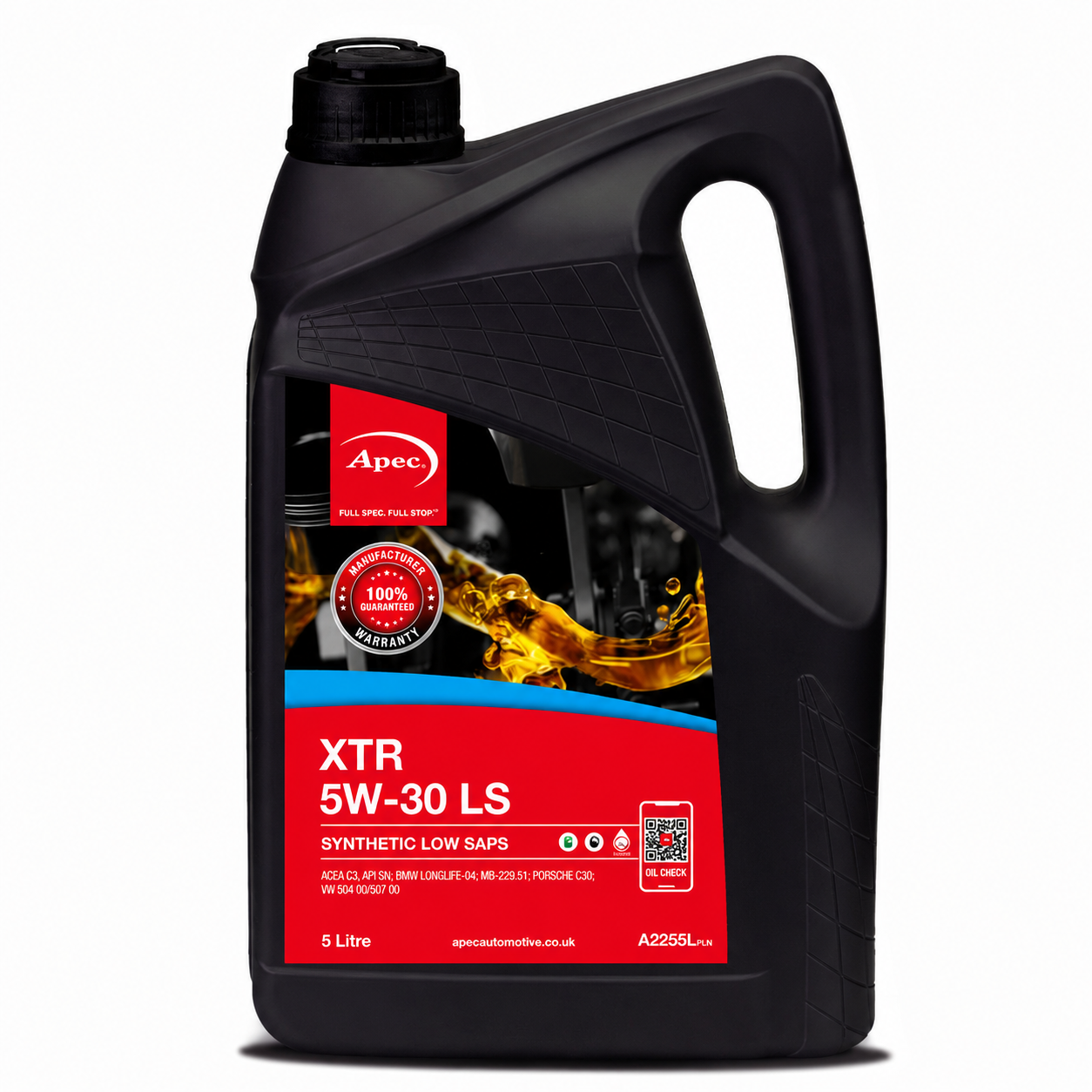 APEC XTR 5W-30 LS Fully Synthetic Engine Oil 5L | ACEA C3 BMW LL-04 MB-229.51